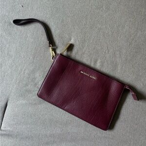 Burgundy Michael Kors Wristlet